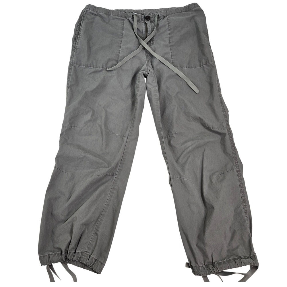 Vintage Calvin Klein Jeans 12 Parachute Cargo Pants Gray Drawstring Hem 90s Gorp - Picture 2 of 11